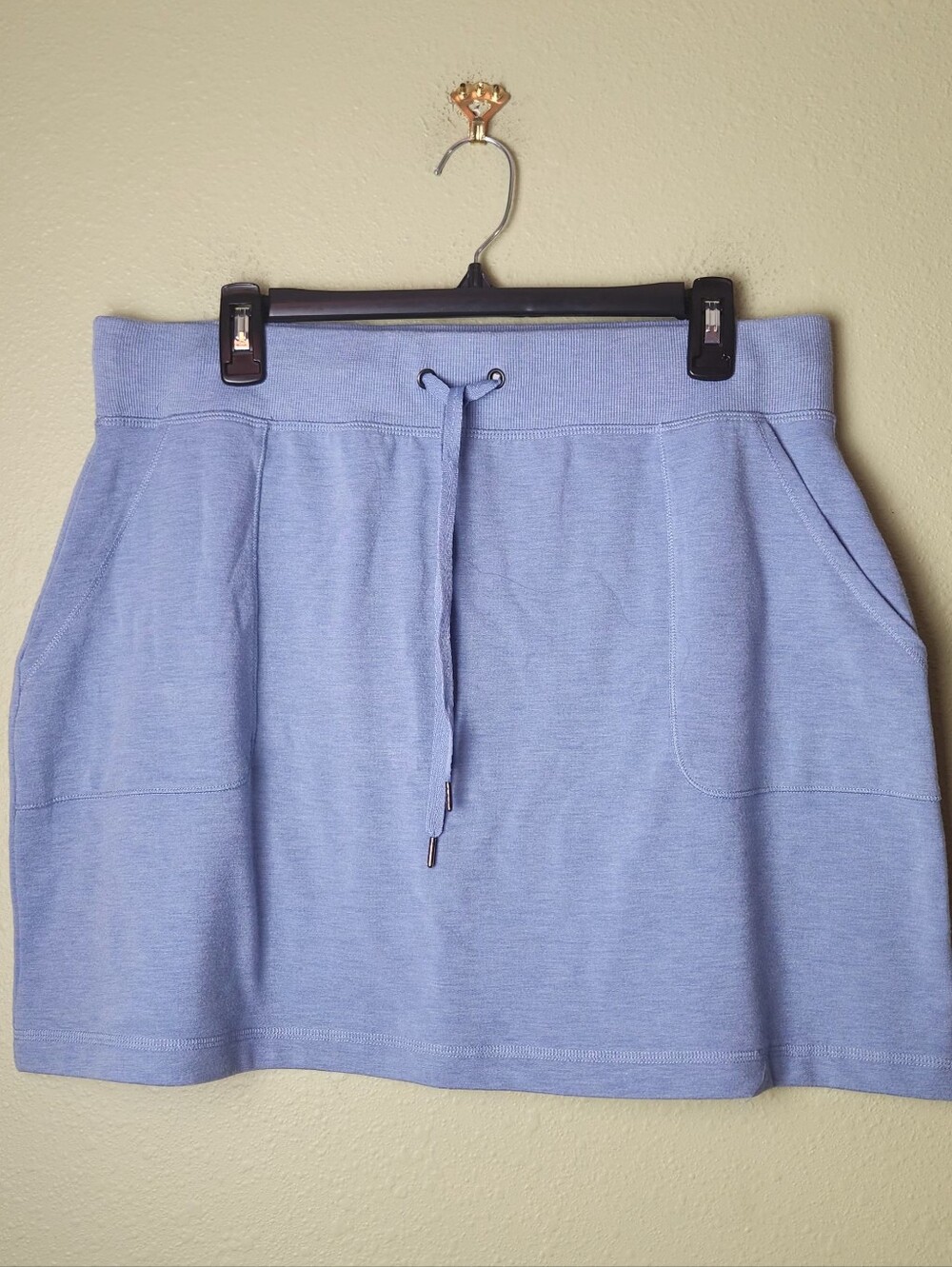 Ideology Light Blue Drawstring Mini Skirt with Pockets Size Large
